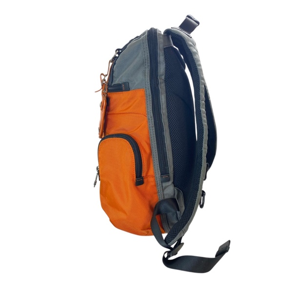 TUMI Alpha Bravo Knox Backpack in Grey and Orange - Picture 3 of 15